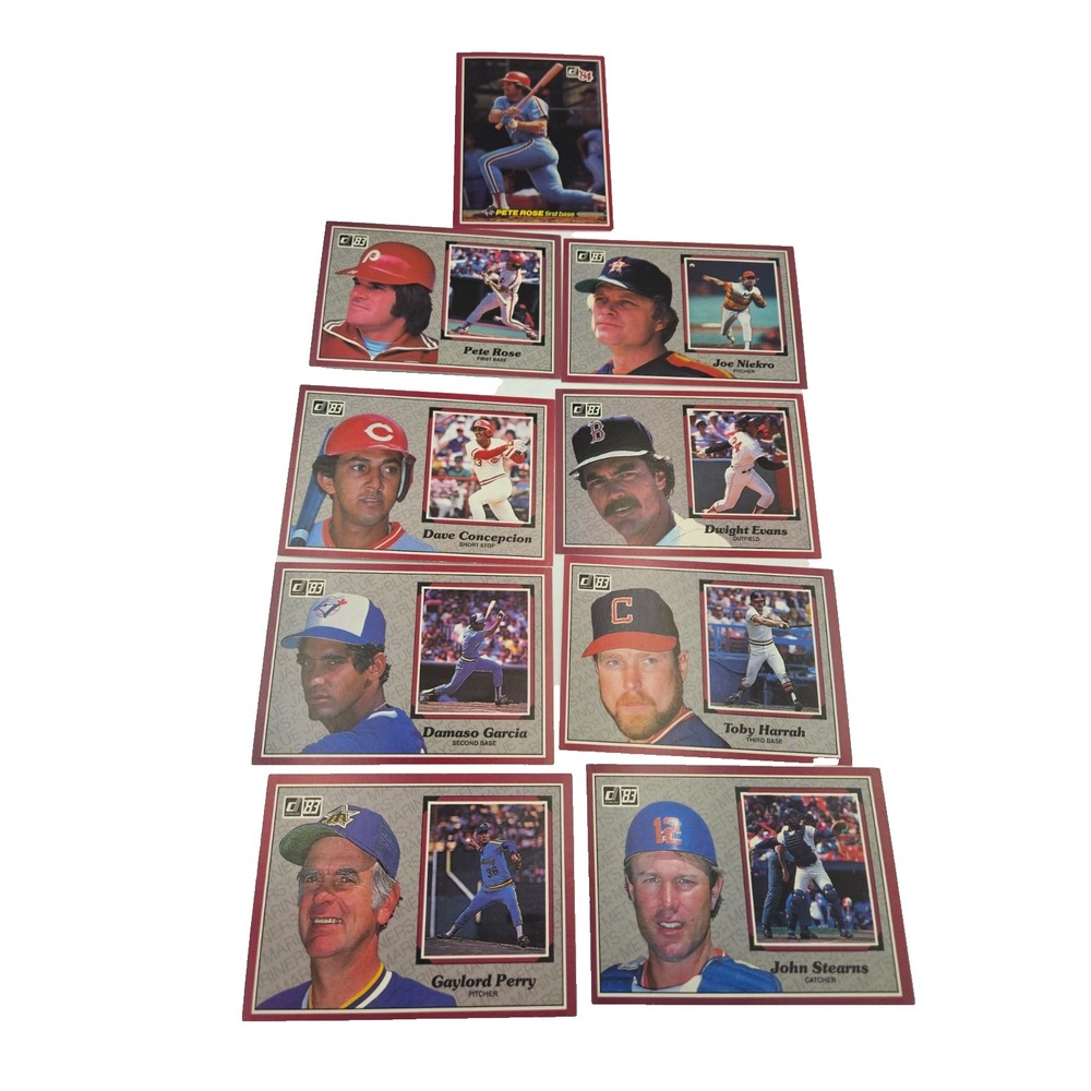 1984 Donruss Philadelphia Phillies Pete Rose #61 MLB Career Hits Leader Lot of 9 - Picture 3 of 4
